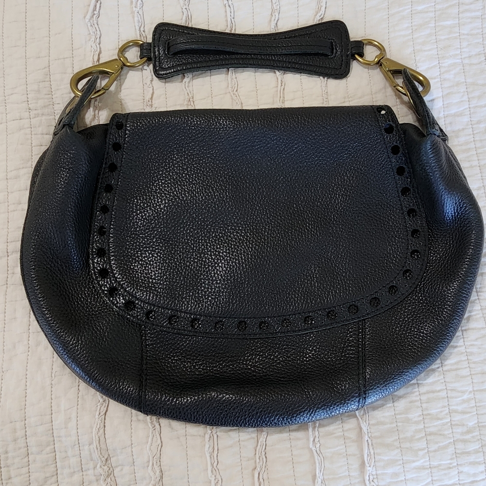 Lucky Brand Women's Hobo Leather Handbag, Black, Y2K